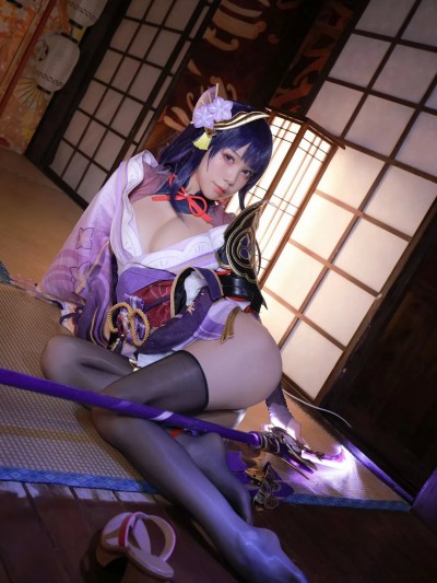 水淼aqua cosplay Raiden Shogun – Genshin Impact