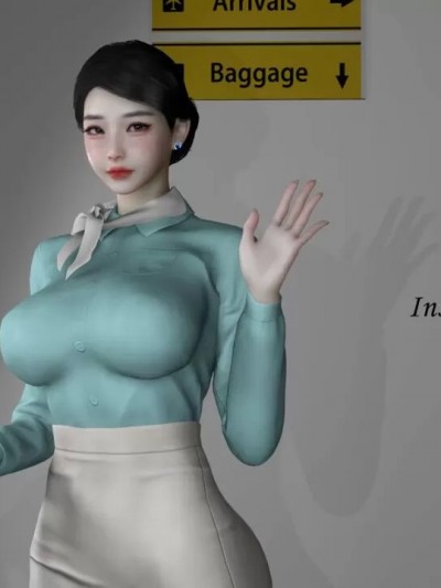 [3D] Flight attendant